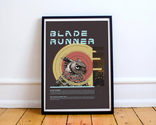 Voight-Kampff Test - Blade Runner 1982 - Owl - Hand Drawing - Altenative Poster