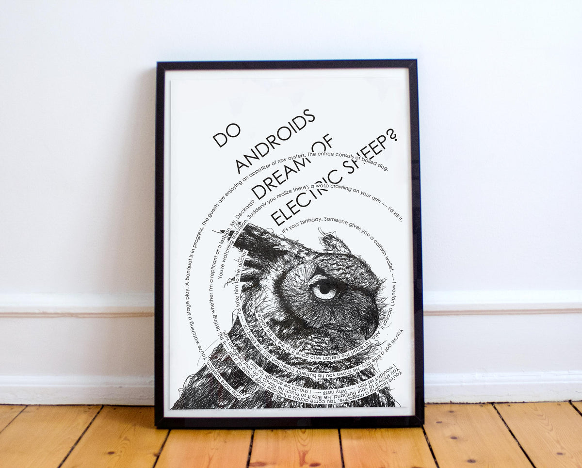 Blade Runner Owl Poster: Philip K. Dick, Voight-Kampff Test