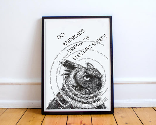 Blade Runner Owl Poster: Philip K. Dick, Voight-Kampff Test