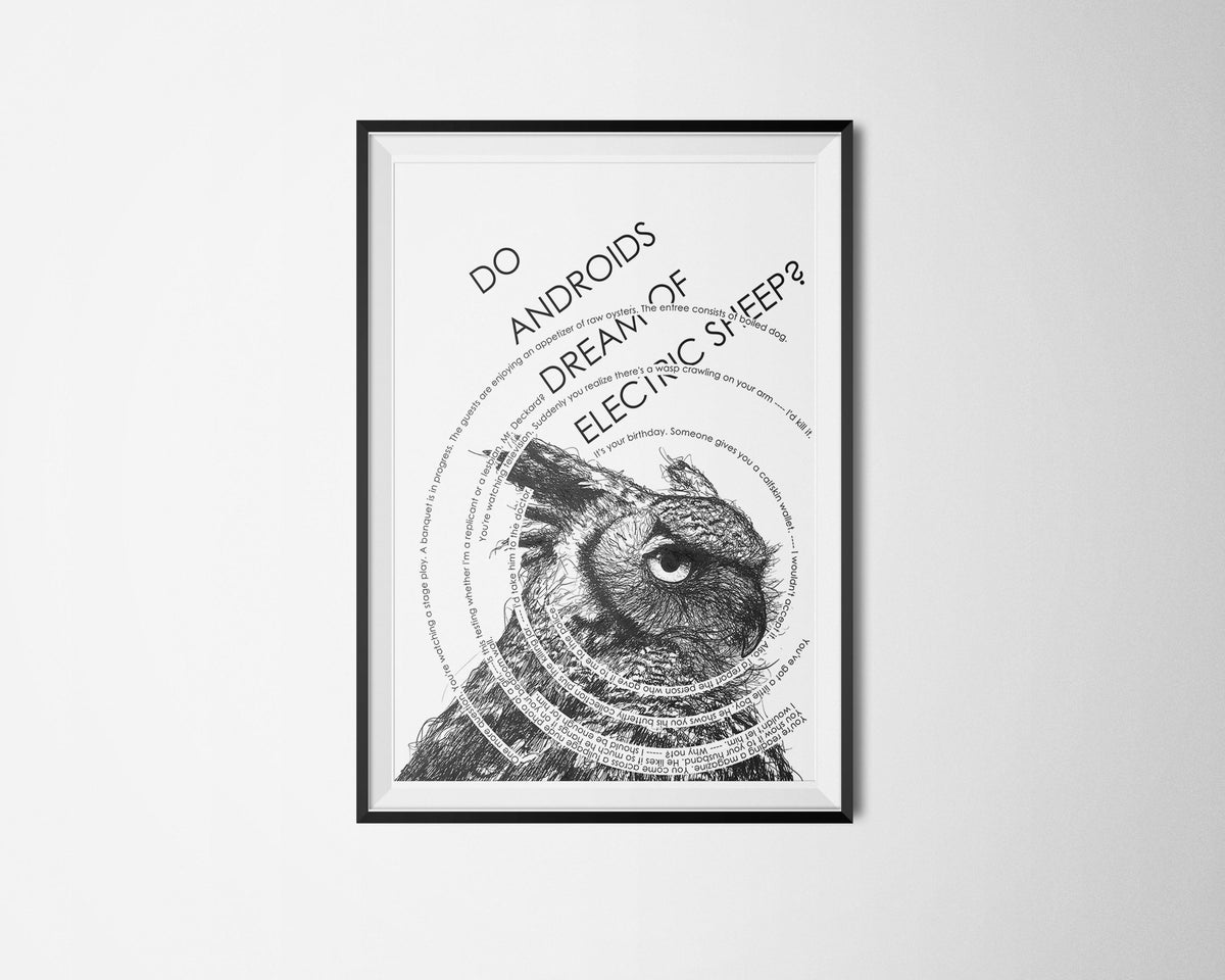Blade Runner Owl Poster: Philip K. Dick, Voight-Kampff Test