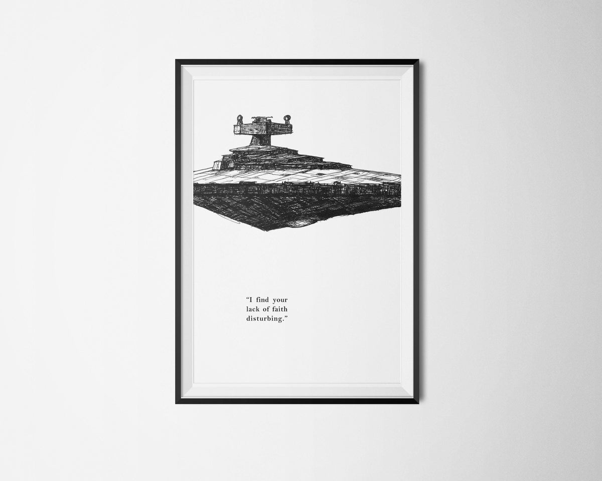 Star Destroyer - Minimalist Star Wars Poster