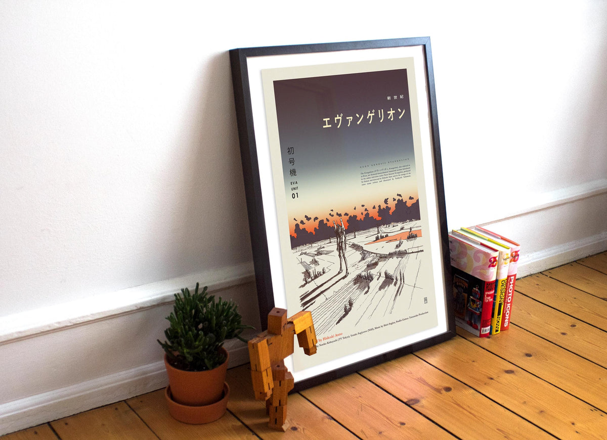EVA UNIT 01 - Berserk - NG Evangelion - Hand Drawing - Altenative Anime Poster