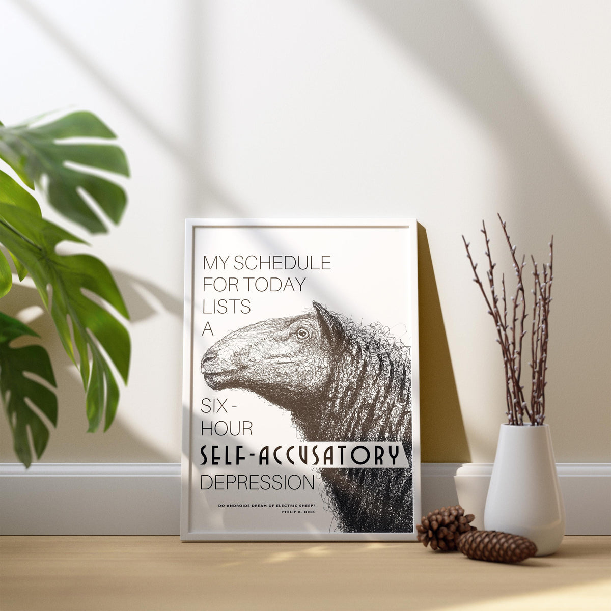 Blade Runner Poster: Philip K. Dick Sheep Quote Art Print