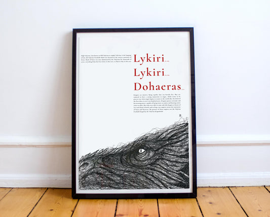 GOT Dragon Poster: Lykiri Dohaeras, Valyrian Art