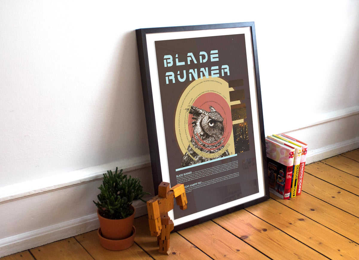 Voight-Kampff Test - Blade Runner 1982 - Owl - Hand Drawing - Altenative Poster