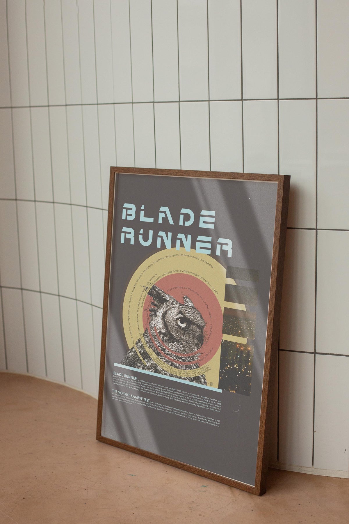 Voight-Kampff Test - Blade Runner 1982 - Owl - Hand Drawing - Altenative Poster
