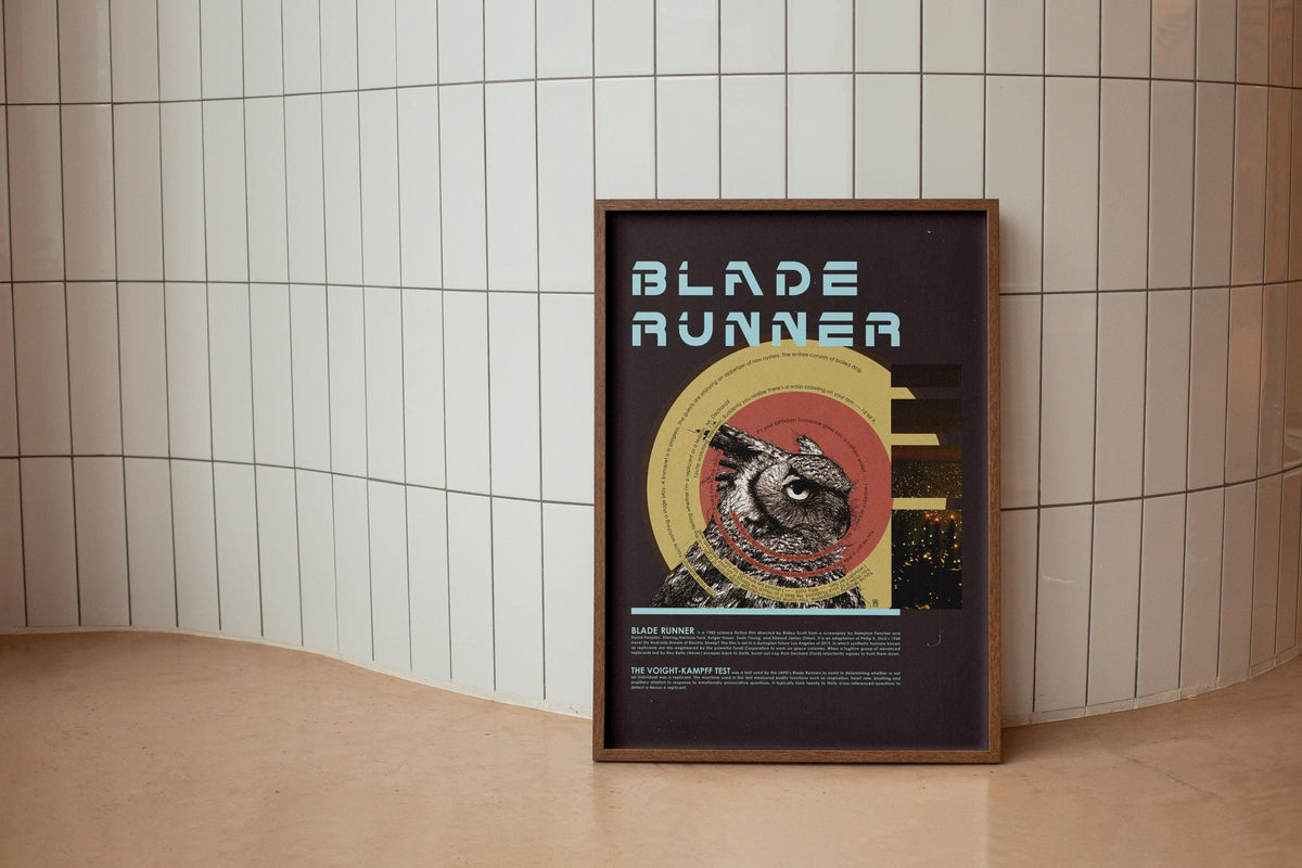 Voight-Kampff Test - Blade Runner 1982 - Owl - Hand Drawing - Altenative Poster