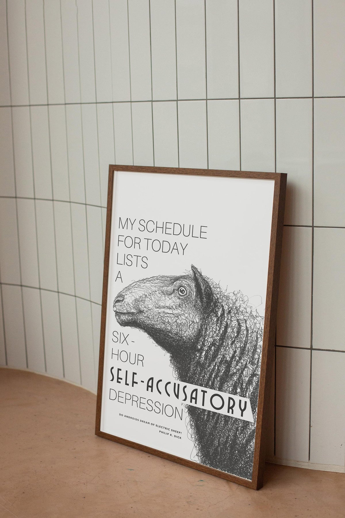 Blade Runner Poster: Philip K. Dick Sheep Quote Art Print