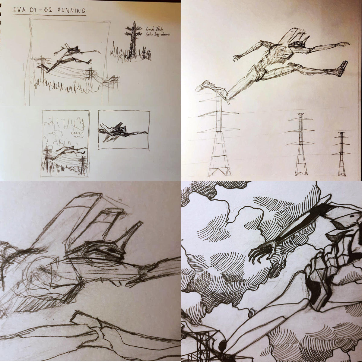 EVA UNIT 01 - Run! - The End of Evangelion - N - Altenative Anime Poster V2